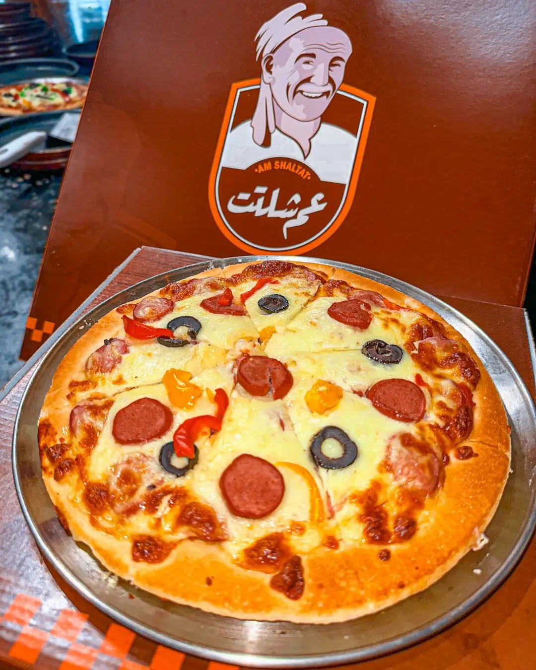 Medium hot dog pizza
