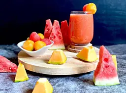 Cantaloupe and watermelon juice
