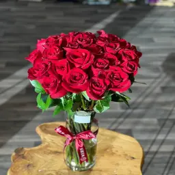 Cylindrical Red Vase