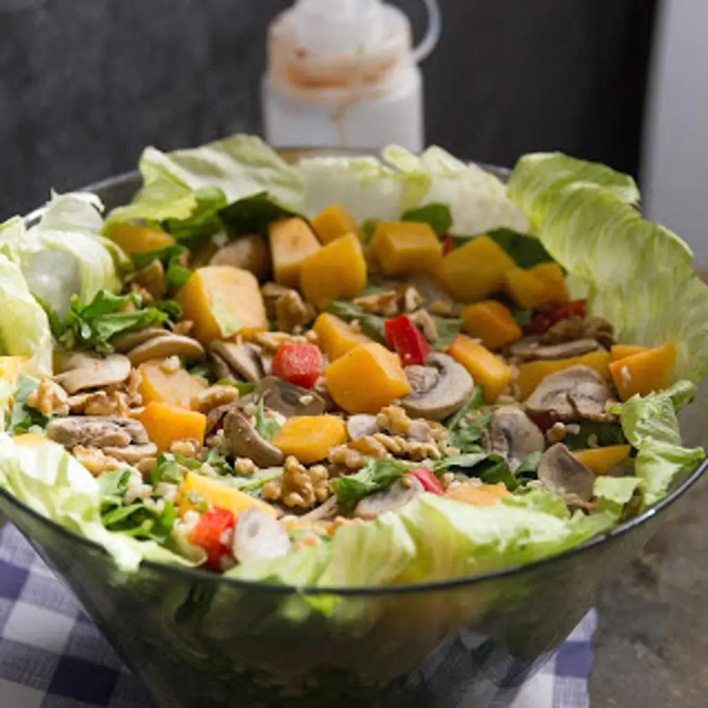 Pumpkin Salad with Mushrooms