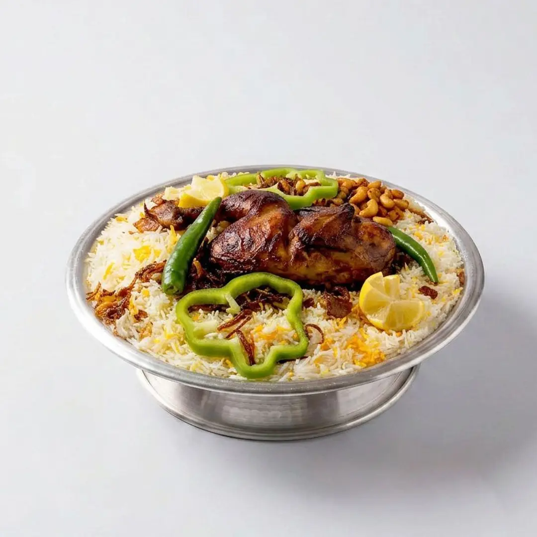 نص دجاج قوزي مع الرز