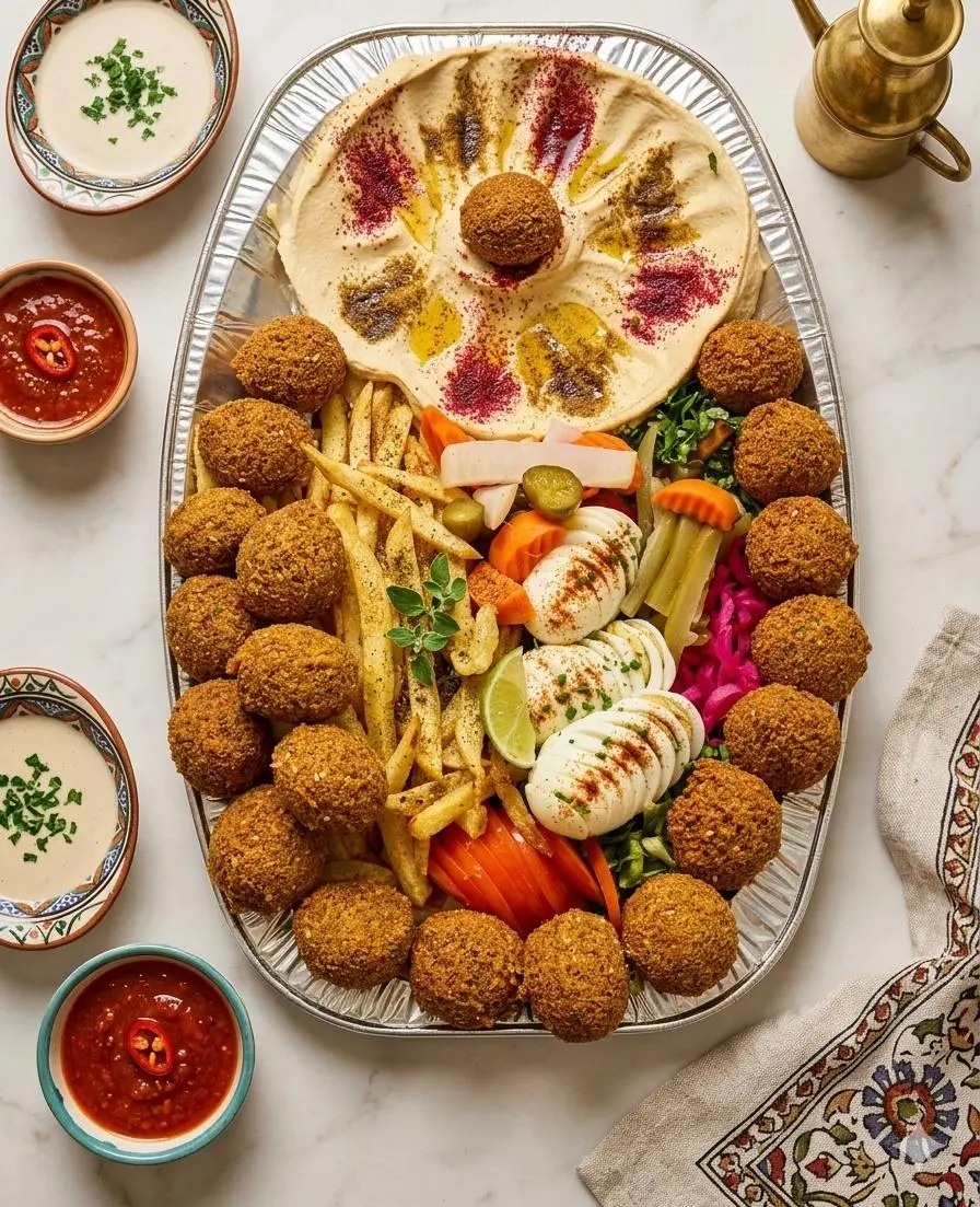 صحن فلافل مشكل