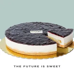 Small blueberry cheesecake