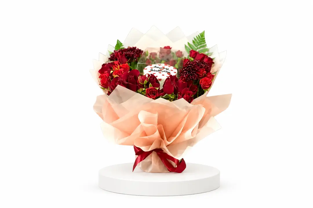 Star bouquet with cake