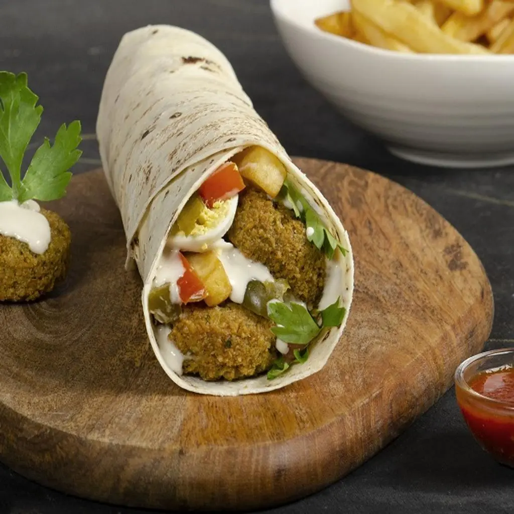 Falafel with Egg Sandwich