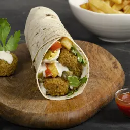 Falafel with Egg Sandwich