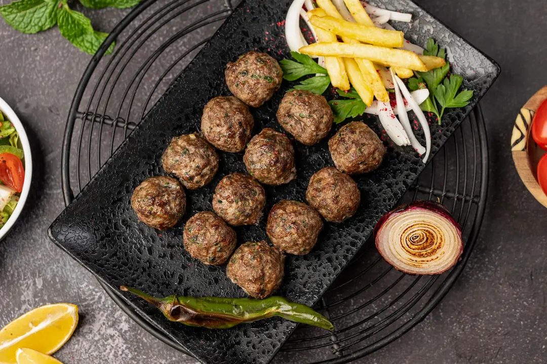 Meat Kofta Dish With Fries