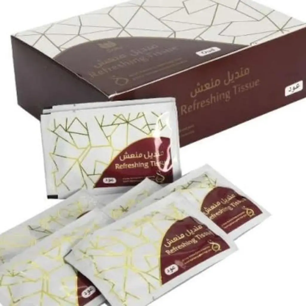 مناديل مبللة منعشة بعطر العود