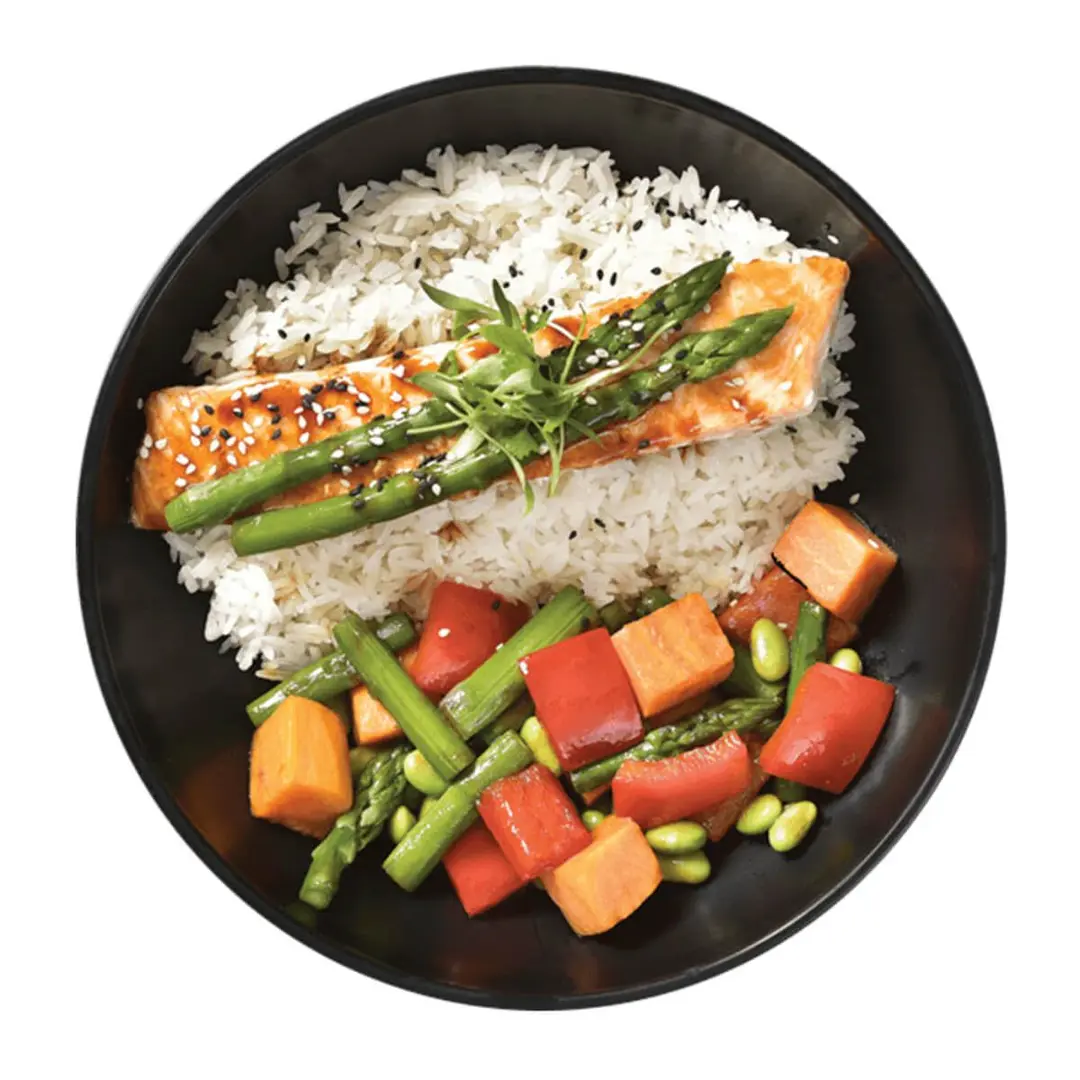 35. grilled salmon donburi