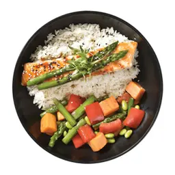 35. grilled salmon donburi