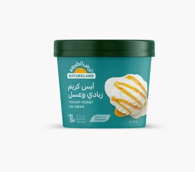 آيس كريم زبادي وعسل ١٢٥مل عضوي