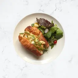 Green And White Stuffed Popover