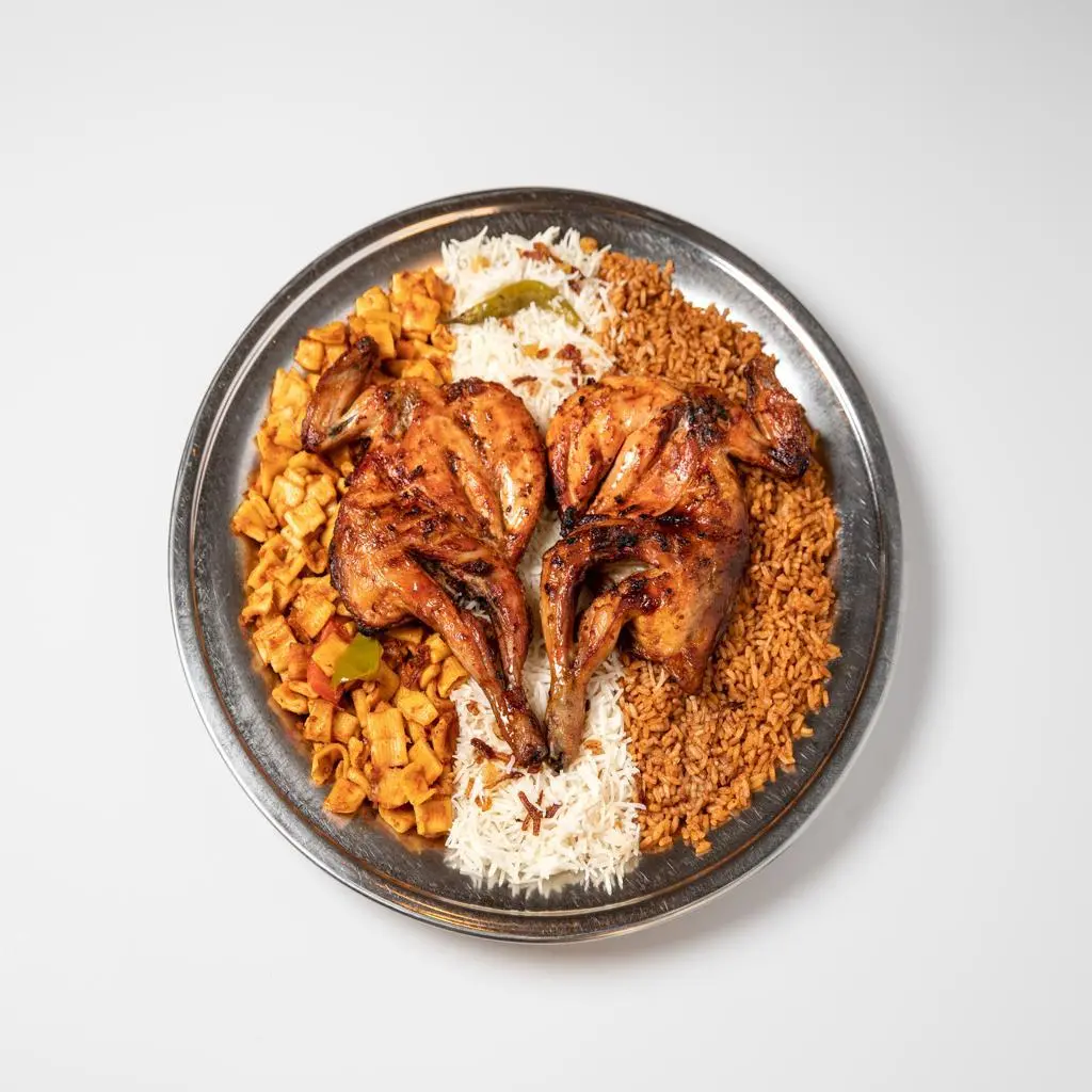 دجاج باربيكيو أرز شامل