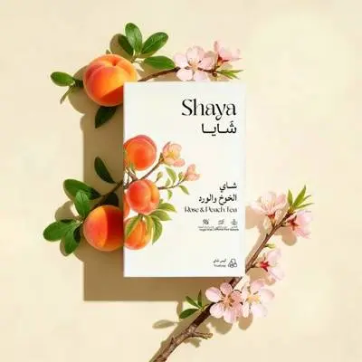 شاي الخوخ والورد