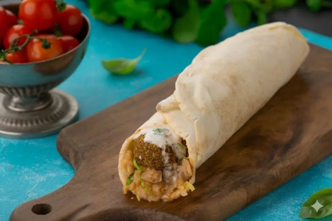 Foul and Falafel Sandwich