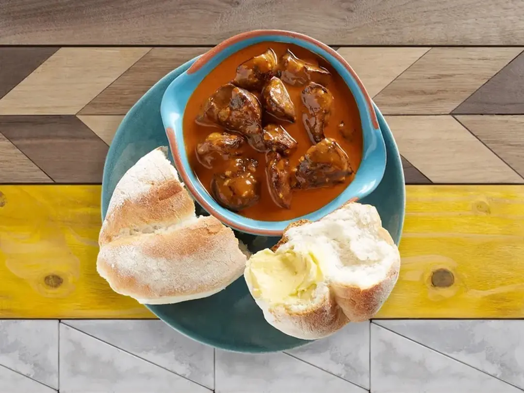 Chicken Liver And Portugese Roll