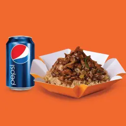 وجبة فاير ووك مع الأرز والبيبسي