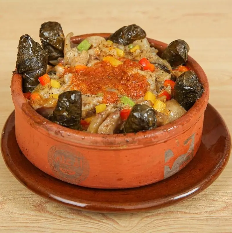 طاجن ورق عنب بالكوارع