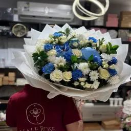 Mixed Blue Bouquet Standing