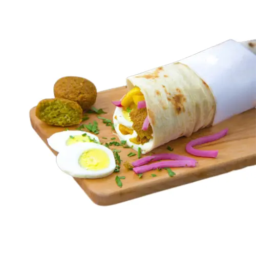 Falafel Sandwich with Eggs