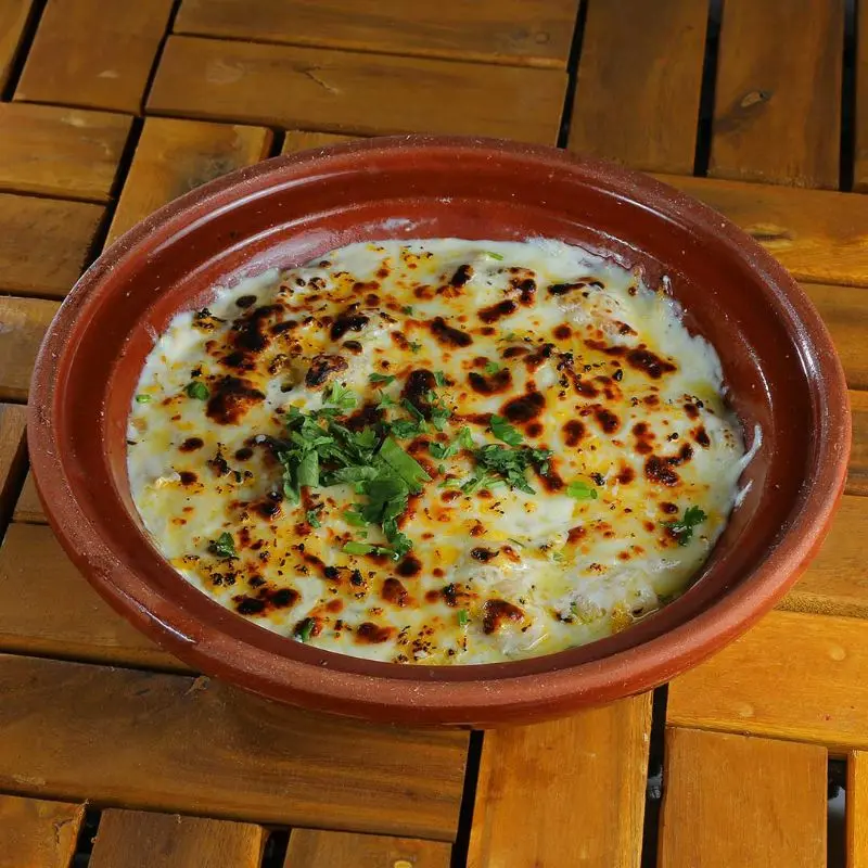 طاجن جمبري مع الجبن