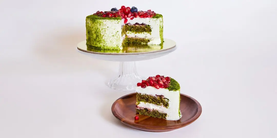 mini pistachio pomegranate cake