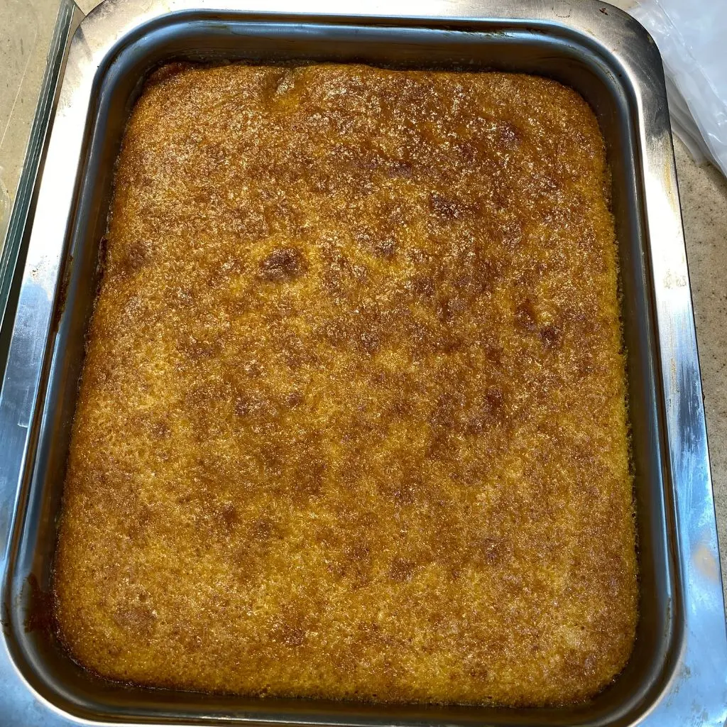 Basbousa with Nuts Tray