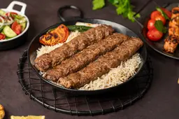 Meat Kebab Dish With Rice