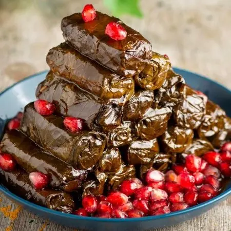 Grape Leaves with Pomegranate Molasses