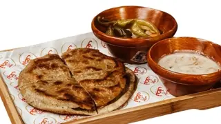 Hawawshi on Egyptian Bread with Mozzarella