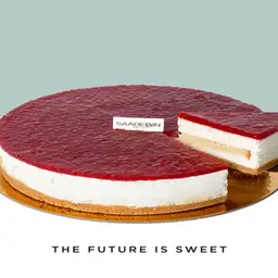 Large red berry cheesecake