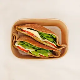 Mozzarella with Tomatoes and Basil Sandwich