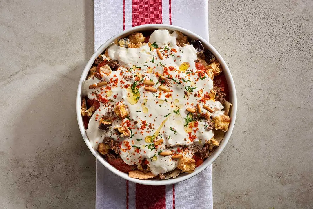 Fatteh Eggplant Beef