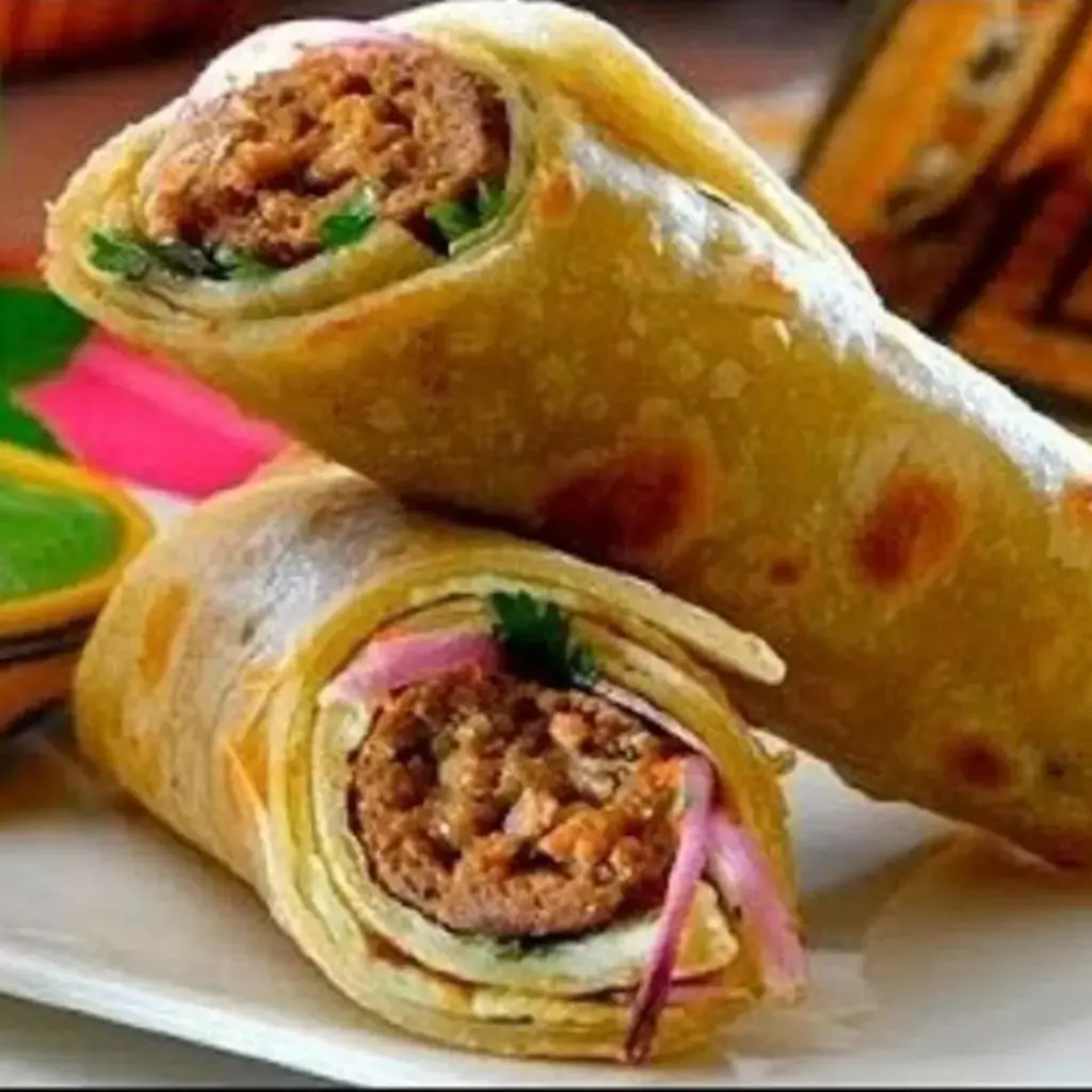 Chicken Reshmi Kebab Chutney Roll