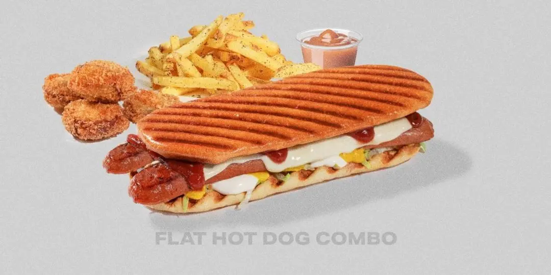 Flat Hot Dog Combo - New