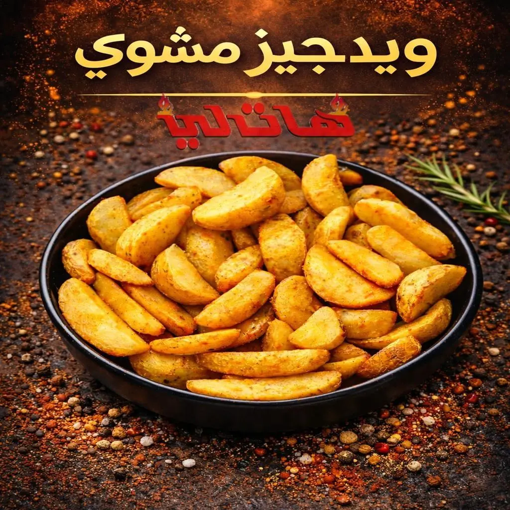 بطاطس ودجز مشوي