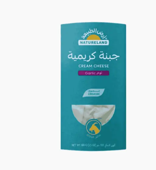 جبنة كريمية بالثوم - ماعز ١٠٠جم عضوي
