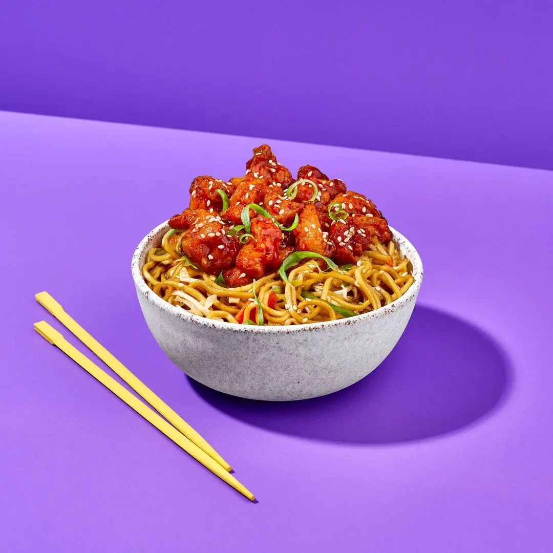 Honey Glazed Chicken with Noodles