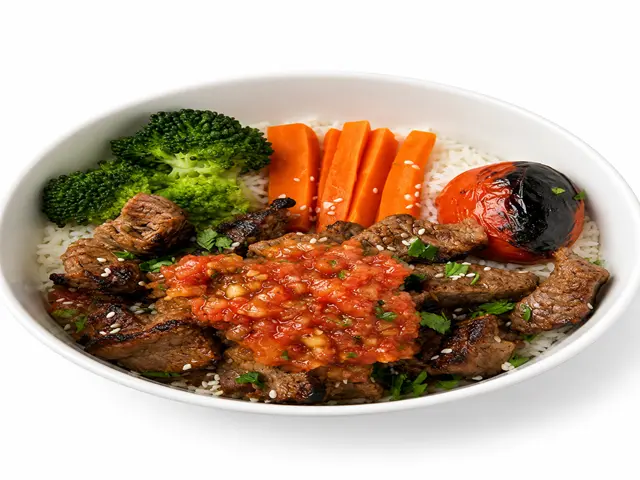 Beef Bowl with Tomato Salsa