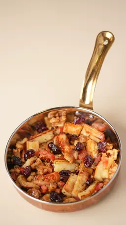 Halloumi Saute with Cranberries