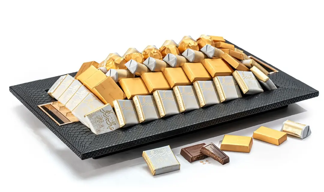 Small Rectangular Eid Mubarak Black Tray