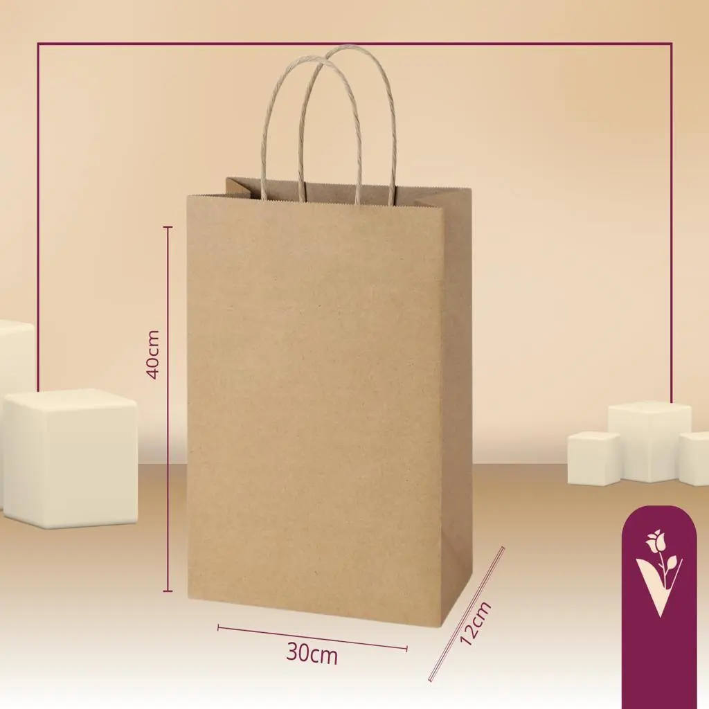 Brown Rectangular Gift Bags