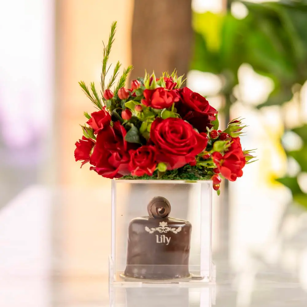 Mini Cake Box / Flower with cake
