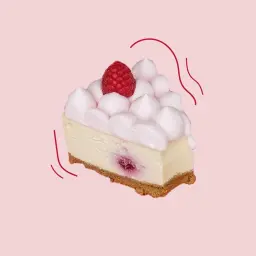 قطعة تشيز كيك التوت الأحمر