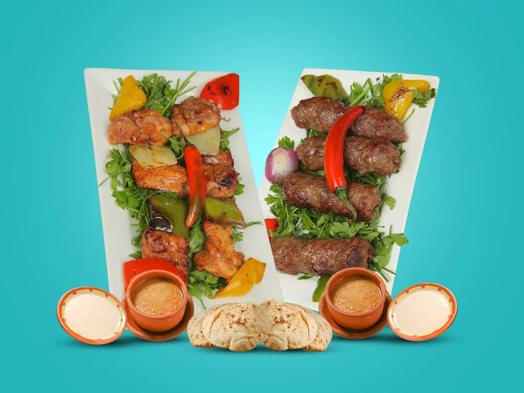 Shish Tawook + Lamb Kebab + 2 Tongue Soup + 1 Tahini