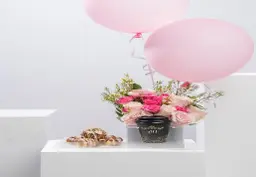 Lily Buff Farah Box / Flower and Coffee