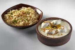 فخارة كبة باللبن مع طبق ارز