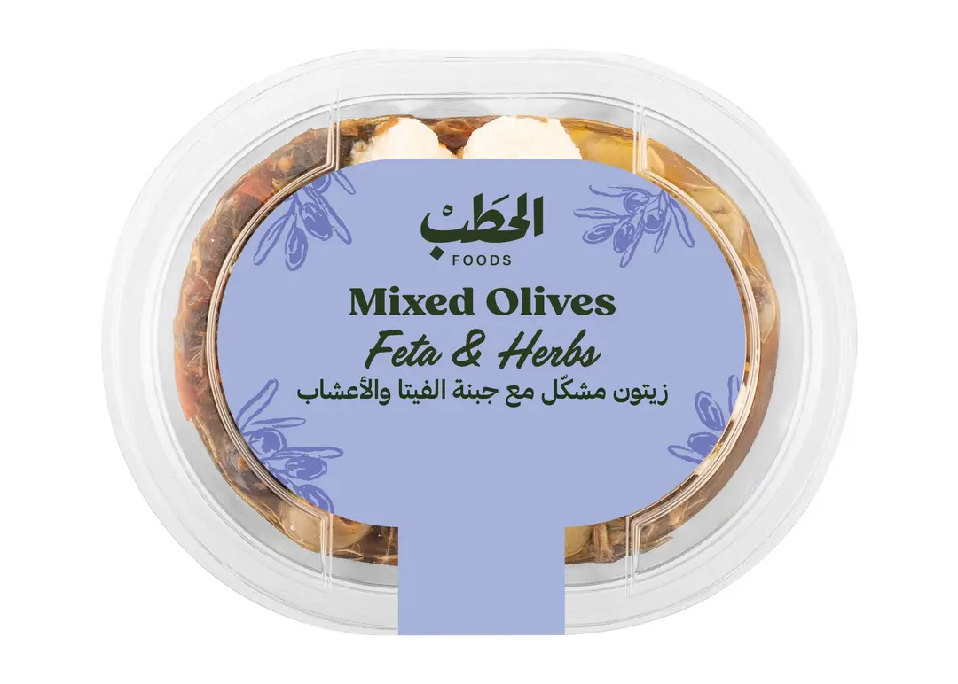 ALHATAB MIXED OLIVES FETA & HERBS 300G