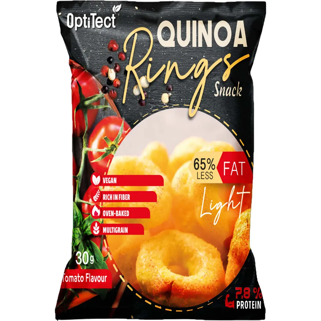 Optitect Quinoa Rings Snack Tomato 30 Gm