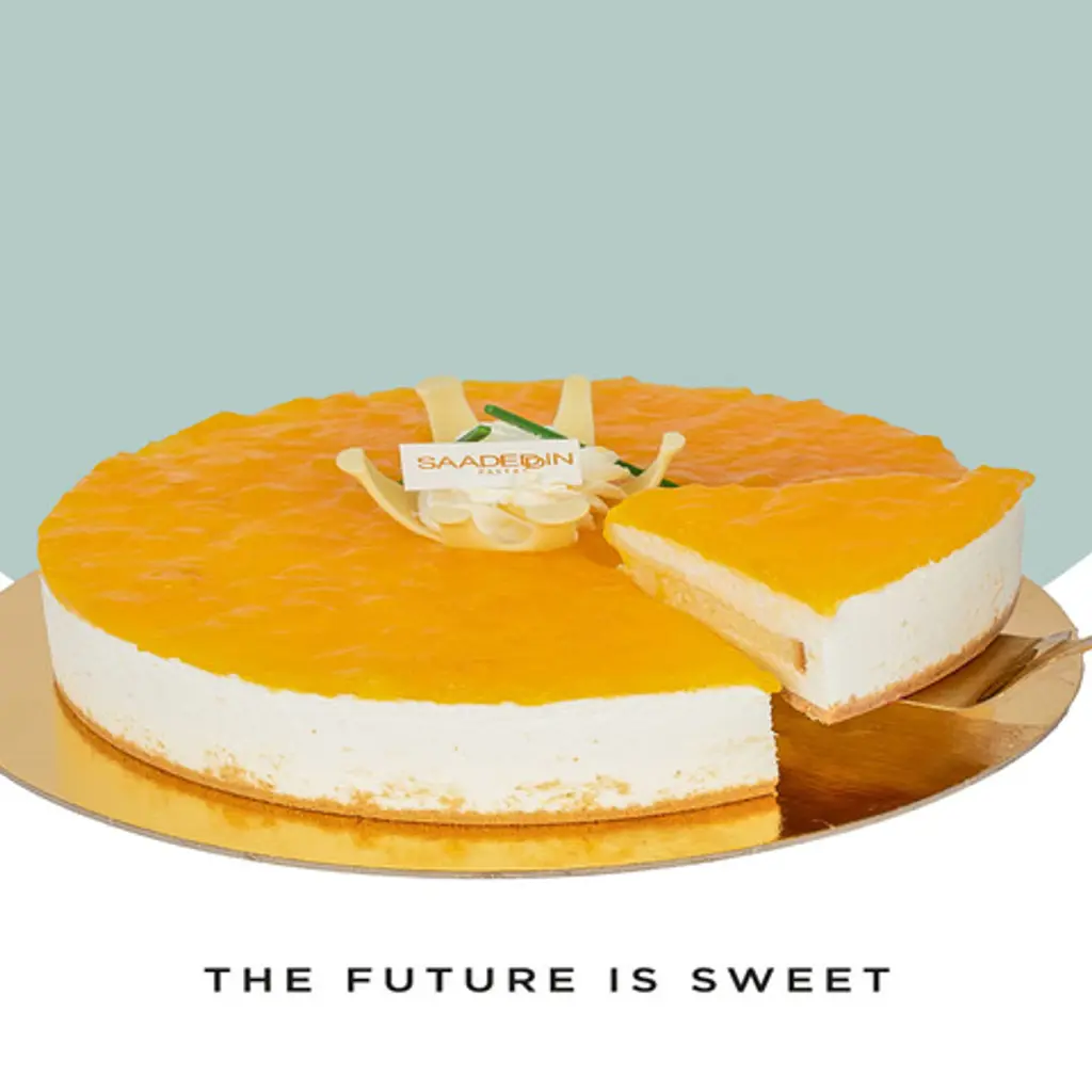 Large mango cheesecake